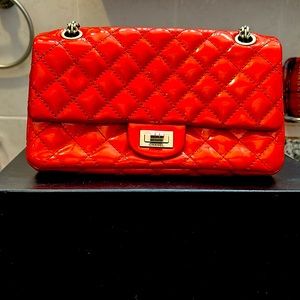 Chanel bag, bright pattern leather.